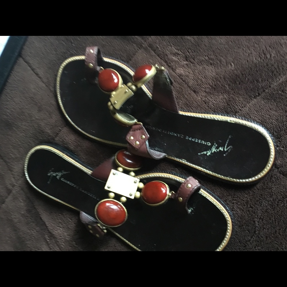 Giuseppe sling back flip-flops.